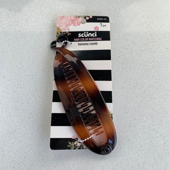 [Free If You Bundle $20+] Scunci Hair Color Matching Banana Comb Hair Clip - Picture 1 of 3
